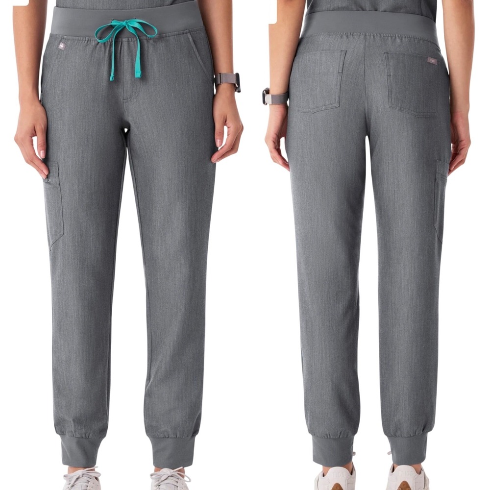 FIGS Zamora 2.0 Jogger Scrub Pants Heather Graphite Gray Medium W18SW2005 NEW